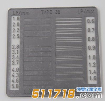 德國(guó)IBA TYP 38空間分辨率測(cè)試卡(200188)